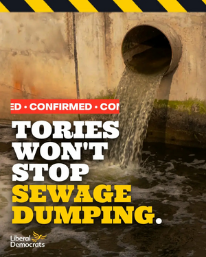 Tories won't stop dumping sewage