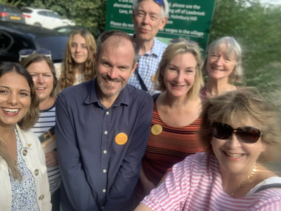 Richard Morris and other Liberal Democrats standing together and smiling in a group photo