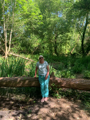 Cllr Pauline Searle at Chitty's Common