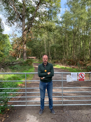 Richard Morris at the Albury drill site