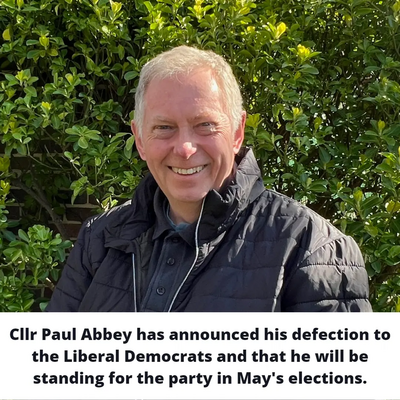 Paul Abbey announces defection